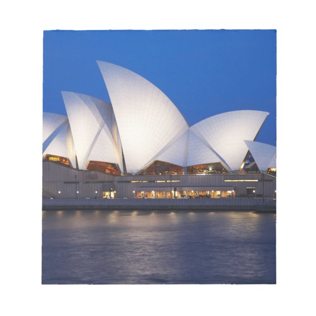 Bloco De Notas Casa da Ópera de Sydney à Noite, Sydney, Nova Gale (Frente)