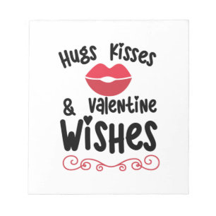 Bloco De Notas Casal Art Hugs Kisses E Desejos Do Namorados