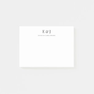 Bloco De Notas Casal de Ampersand Elegante Clássico Simples Inici