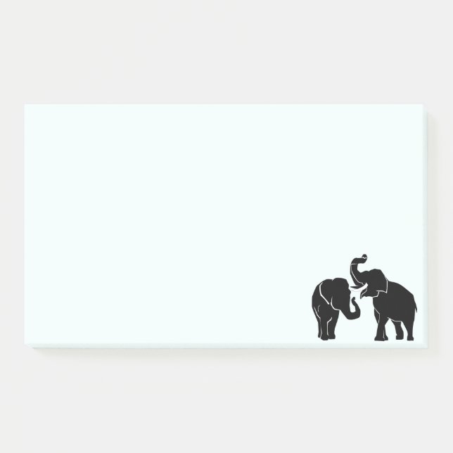 Bloco De Notas Casal Elefante Postar as notas (Frente)