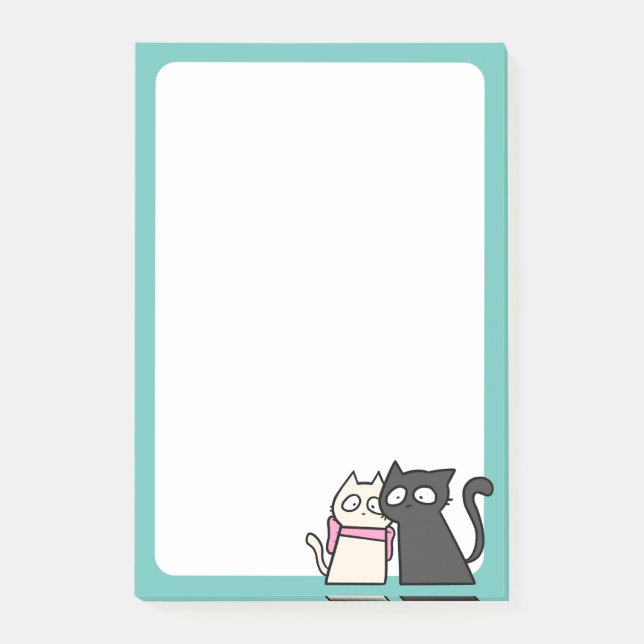 Bloco De Notas casal para gatos 4x6 (Frente)