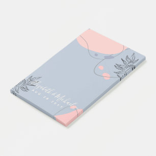 Bloco De Notas Casamento com Abstrato moderno japonês escandinavo