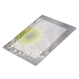 Bloco De Notas Casamento de Margarida Branca e Pérolas