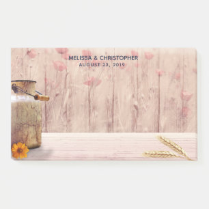 Bloco De Notas Casamento De Rústico Leite Pode País