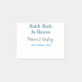 Bloco De Notas Casamento feito no céu casal preto azul nome data