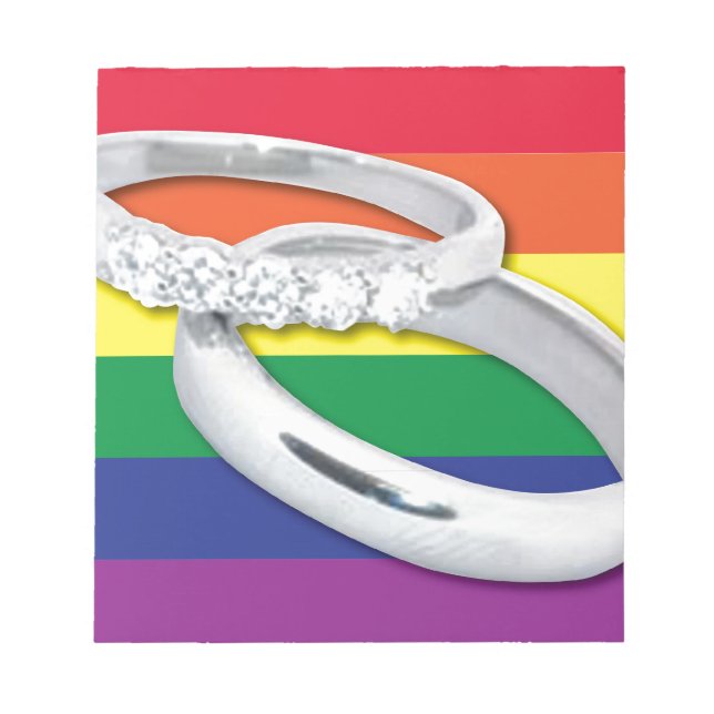 Bloco De Notas Casamento Lésbico gay (Frente)