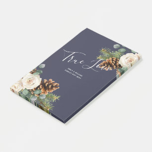 Bloco De Notas Casamento no inverno Eucalyptus Greenery White Ros