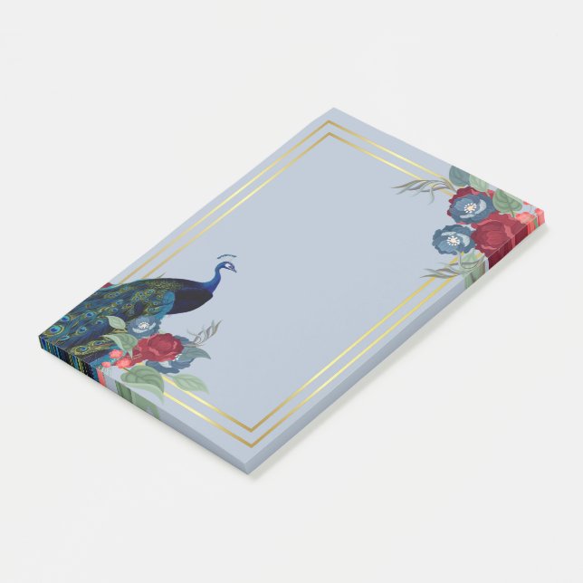 Bloco De Notas Casamento outono de inverno Peacock Blue Burgundy (Inclinado)