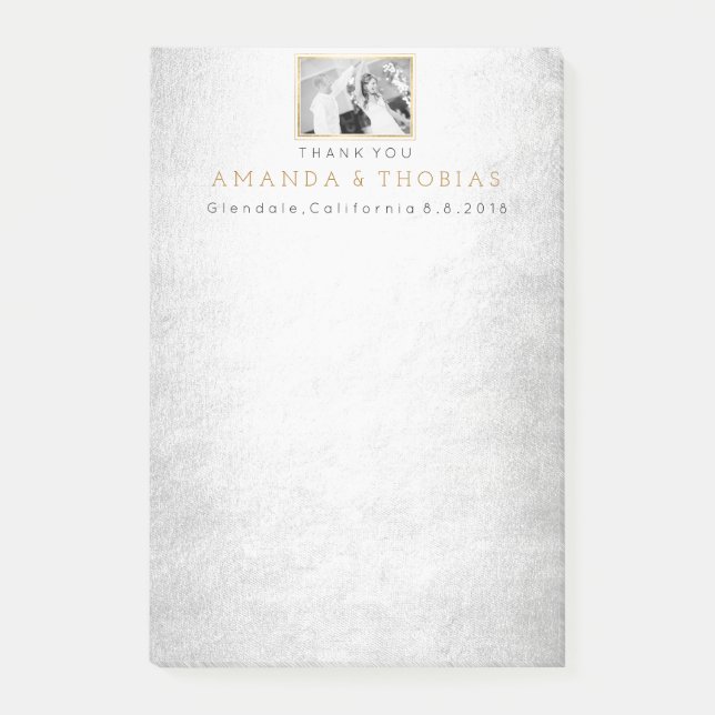 Bloco De Notas Casamento Personalizado Obrigado Presente Favor (Frente)