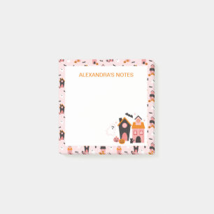 Bloco De Notas Casas Assombradas de Halloween Cute Spooky