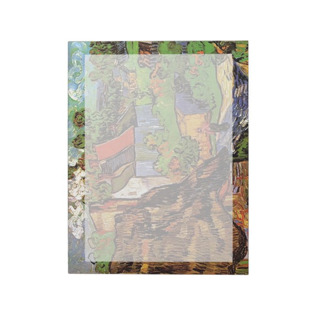 Bloco De Notas Casas em Auvers, Vincent van Gogh. Aldeia (Invertido)
