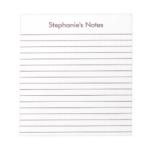 Bloco De Notas Castanho Vermelho Moderno Vinculado Personalizado