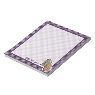 Bloco De Notas Castor bonito; Roxo