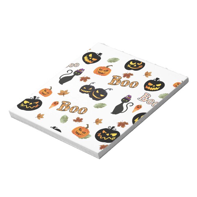 Bloco De Notas Cat Boo Halloween (Invertido)