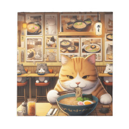 Bloco De Notas Cat Eating Ramen v1