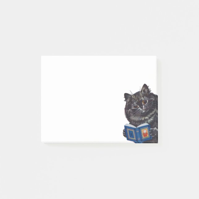 Bloco De Notas Cat Lendo um Livro, Louis Wain (Frente)