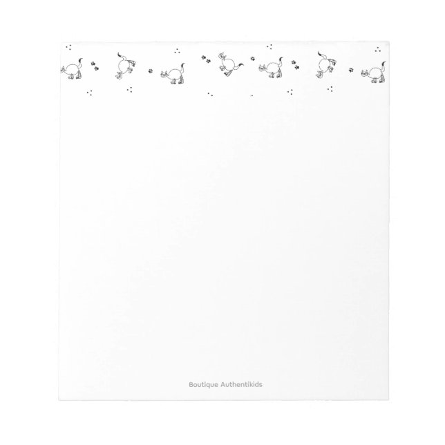 Bloco De Notas Cat Line Art Notepad (Frente)