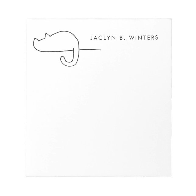 Bloco De Notas Cat Loaf | Notepad Personalizado Do Cat Lover (Frente)