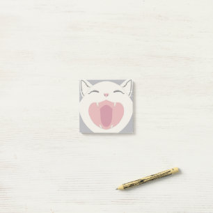 Bloco De Notas Cat Nom White