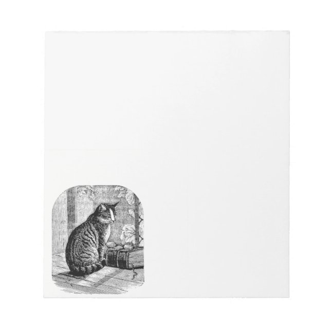 Bloco De Notas Cat Sentado por Janela com Livro (Frente)