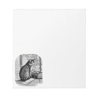 Bloco De Notas Cat Sitting by Window with Book