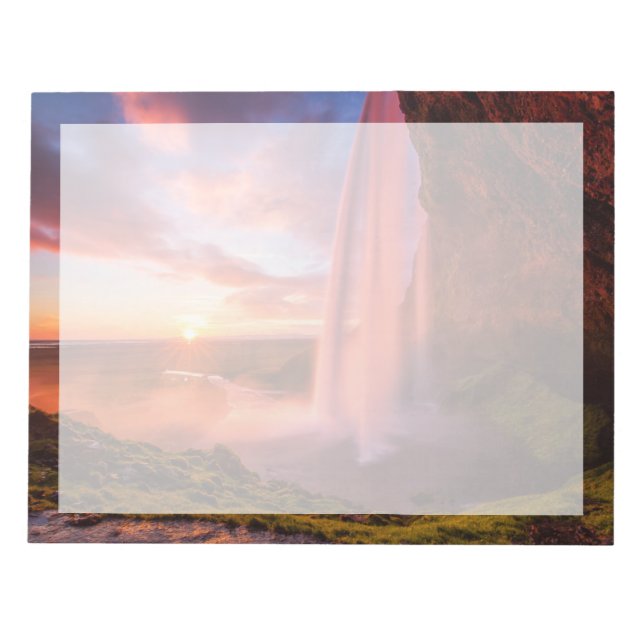 Bloco De Notas Cataratas | Catarata Seljalandsfoss (Frente)
