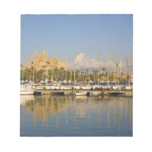 Bloco De Notas Catedral e marina, Palma, Mallorca, Espanha