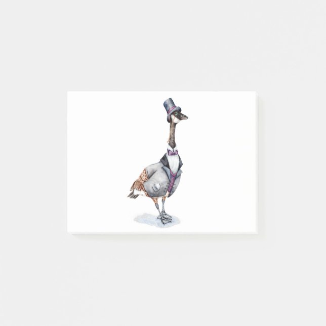 Bloco De Notas Cavalheiro vitoriano ganso num chapéu alto (Frente)