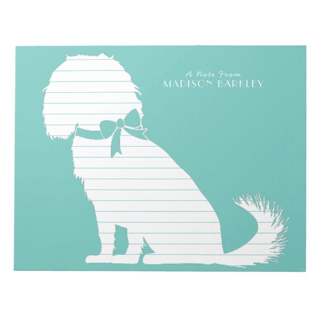 Bloco De Notas Cavalier King Charles Spaniel Dog Puppy (Frente)