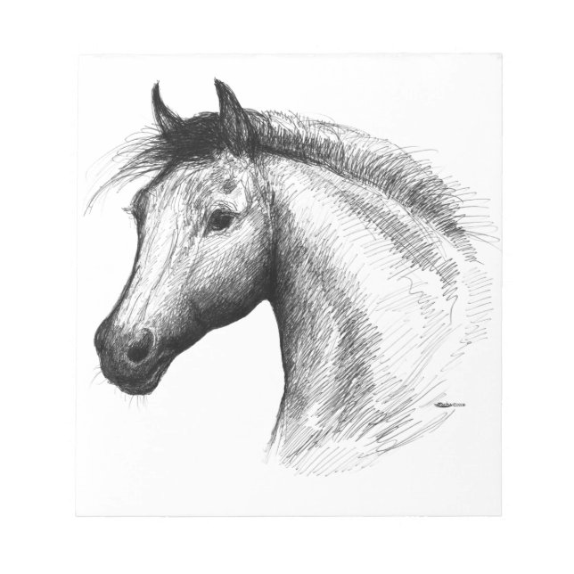 Bloco De Notas Cavalo: Branco (Frente)