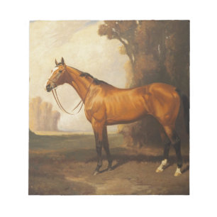 Bloco De Notas Cavalo do puro-sangue de Brown do vintage