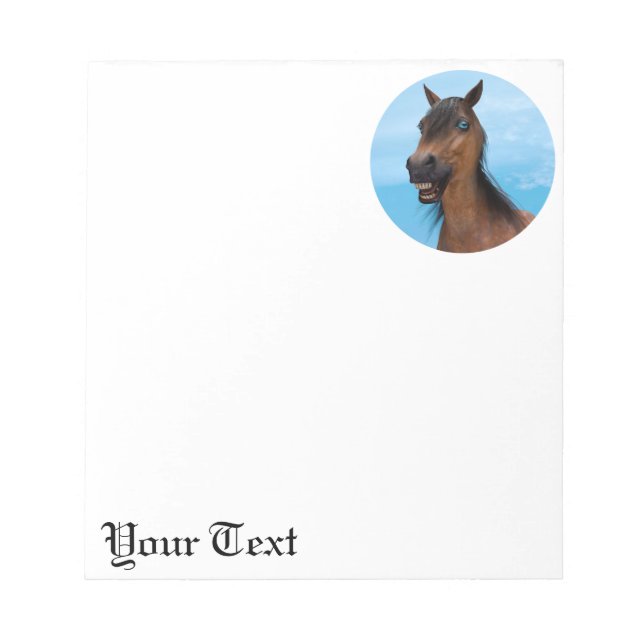 Bloco De Notas Cavalo Feliz (Frente)