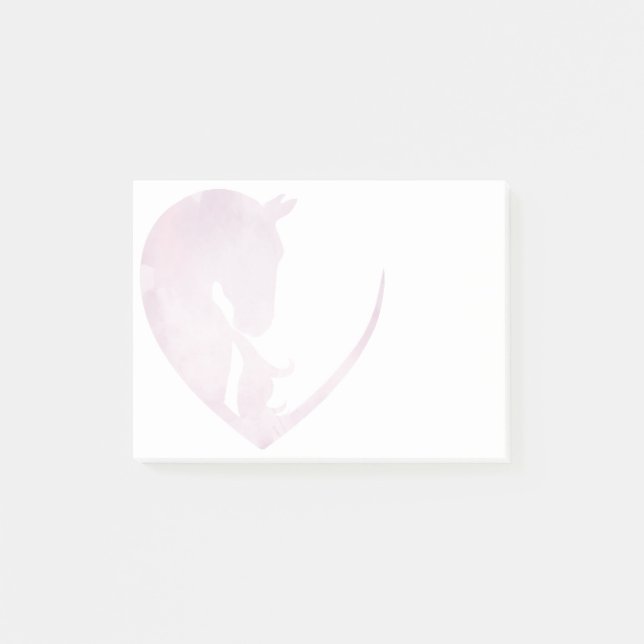 Bloco De Notas Cavalo no Coração - Rosa (Frente)