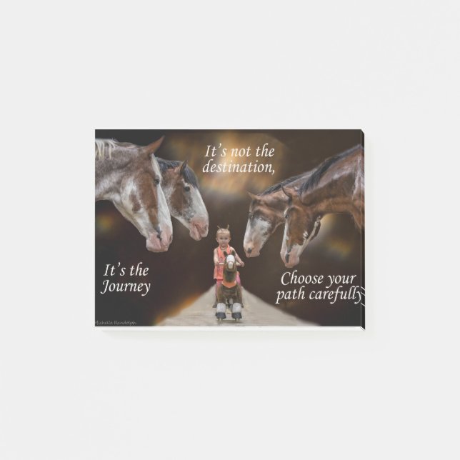 Bloco De Notas Cavalos curiosos (Frente)