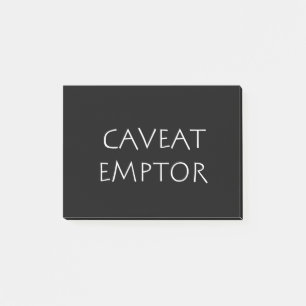 Bloco De Notas Caveat Emptor