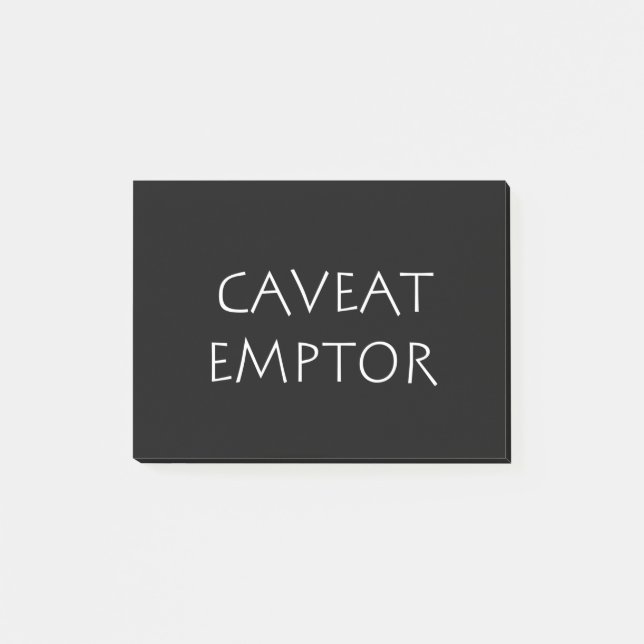 Bloco De Notas Caveat Emptor (Frente)