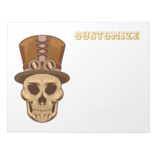 Bloco De Notas Caveira Steampunk no Diário Thunder_Cove do Top Ha
