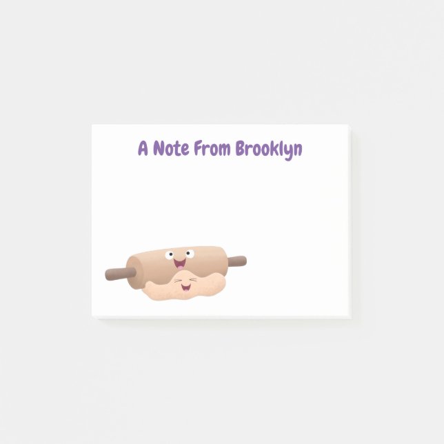 Bloco De Notas Cavilha rolante e cartoon para pastelaria (Frente)