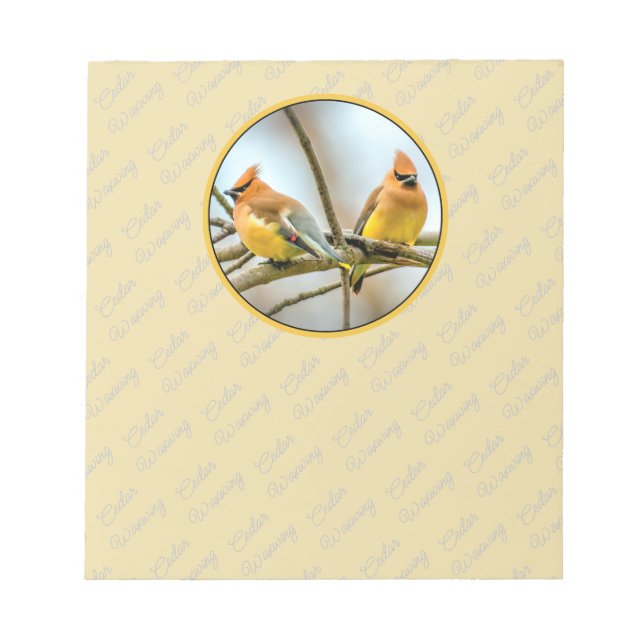 Bloco De Notas Cedar Waxwing - Foto Original (Frente)