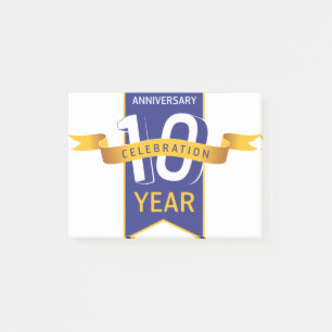 Bloco De Notas Celebração do Ano de 10º Aniversário