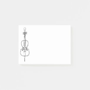 Bloco De Notas Cello Drawing
