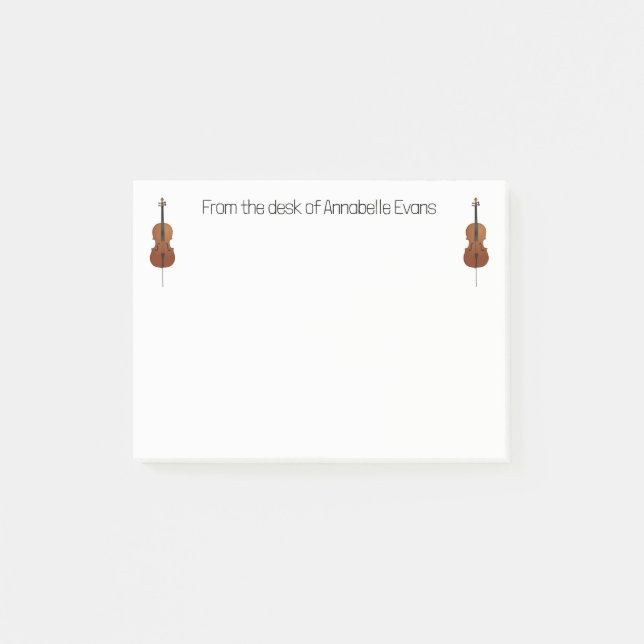 Bloco De Notas Cello Personalize (Frente)