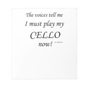 Bloco De Notas Cello Voices diz que deve jogar