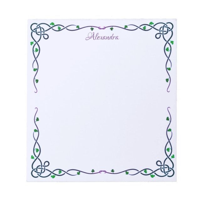 Bloco De Notas Celtic Trellis (Frente)