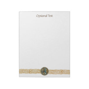 Bloco De Notas Celtic Wolf Knotwork Triad