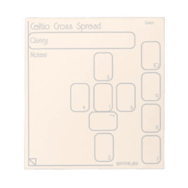 Bloco De Notas Céltica Cross Tarot Spread (médio, ouro simples)