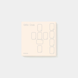 Bloco De Notas Céltica Cross Tarot Spread (ouro pequeno e simples