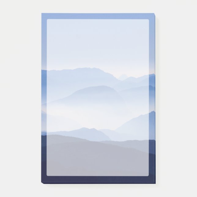 Bloco De Notas Cena de Paisagem Meditativa Relaxante das Montanha (Frente)