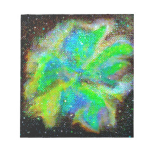 Bloco De Notas Cena Espacial Cósmica de Nebulosa e Esteira