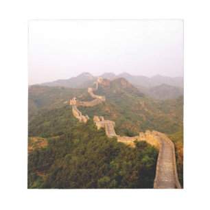Bloco De Notas Cenário colorido na Grande Muralha da China em